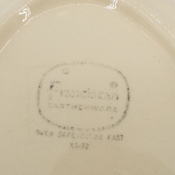 Vintage Franciscan Desert Rose Earthenware Oval Divided Serving Dish - Picture 6 of 8